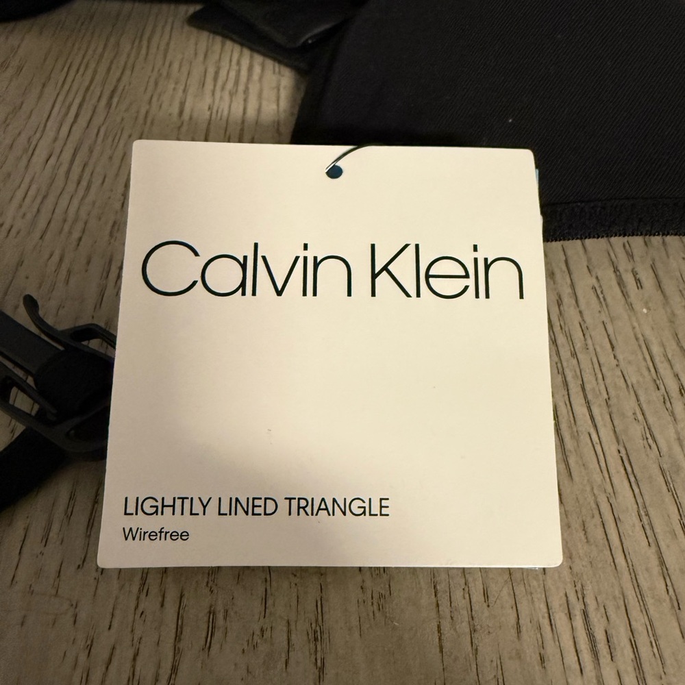 Calvin Klein Black Triangle Bralette - Picture 4 of 5